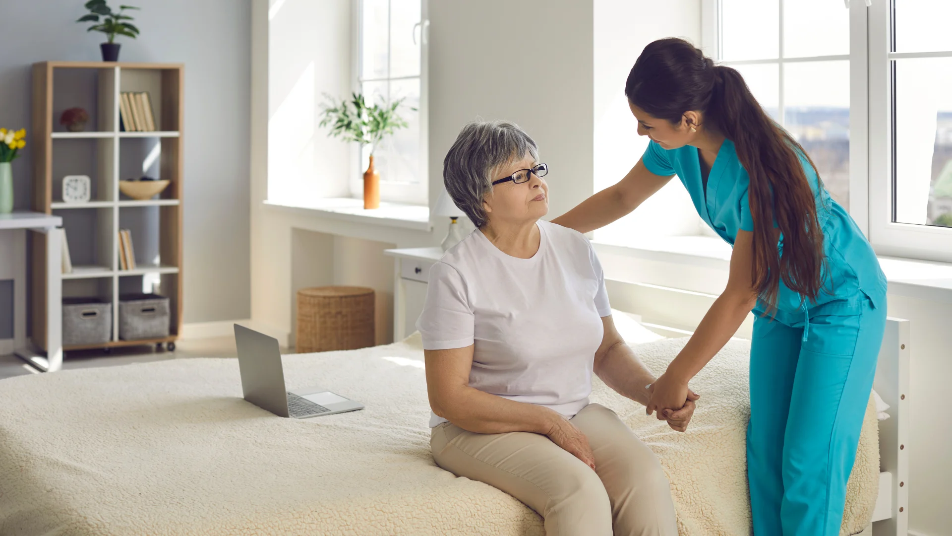 Companionship care in Clare: carer and older woman at Clare Castle Country Park