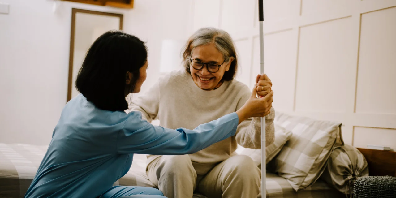 Respite care in Clare: carer with an older woman while her husband rests